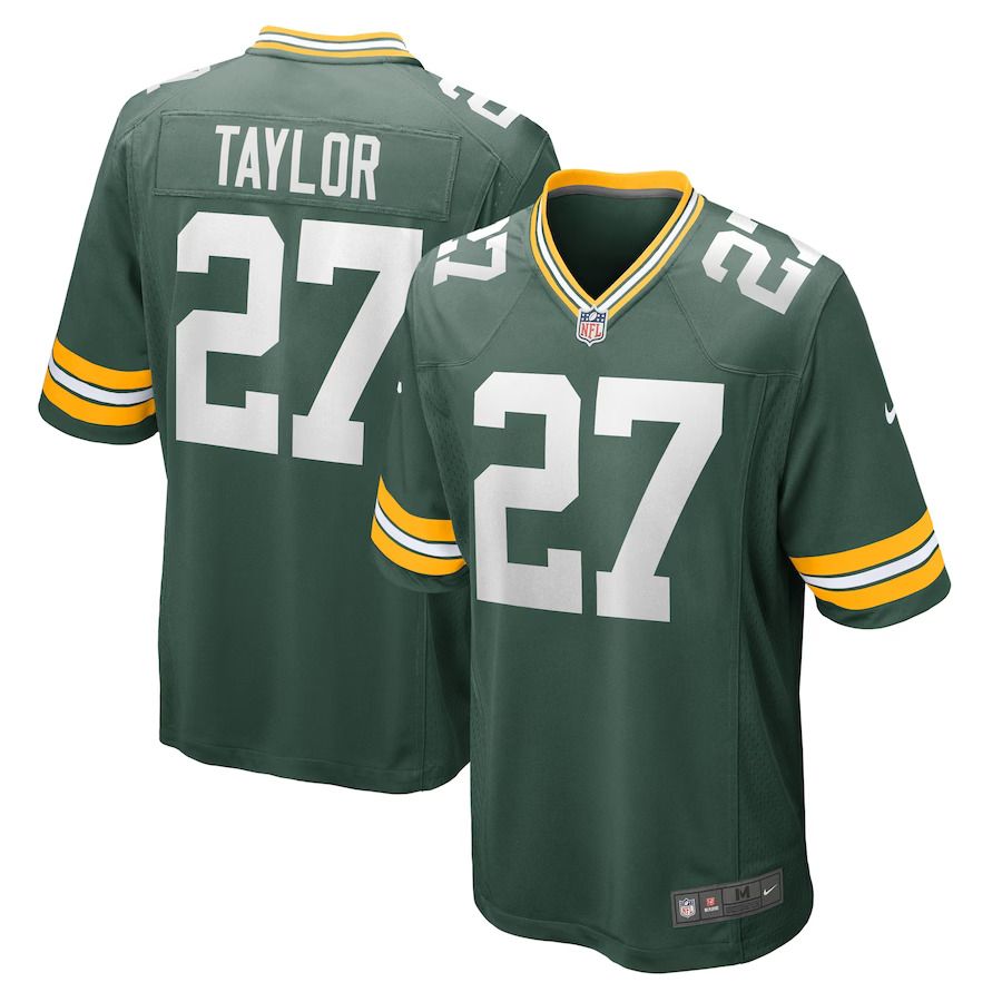 Men Green Bay Packers #27 Patrick Taylor Nike Green Game Player NFL Jersey